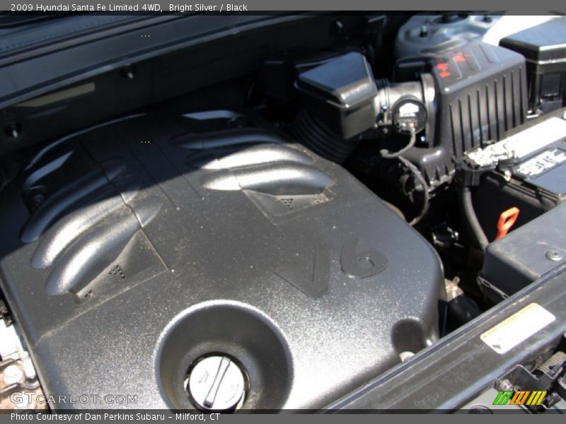 Bright Silver / Black 2009 Hyundai Santa Fe Limited 4WD