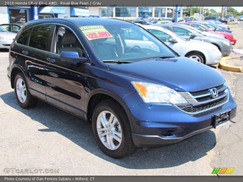 Royal Blue Pearl / Gray 2010 Honda CR-V EX-L AWD
