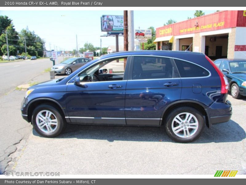 Royal Blue Pearl / Gray 2010 Honda CR-V EX-L AWD