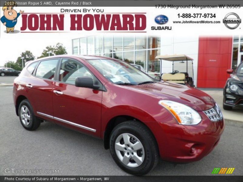 Cayenne Red / Black 2013 Nissan Rogue S AWD
