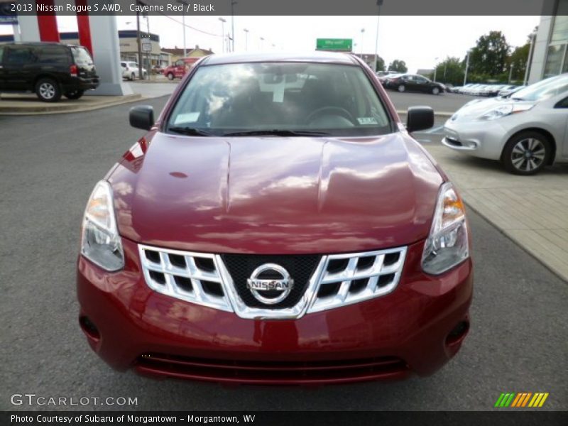 Cayenne Red / Black 2013 Nissan Rogue S AWD