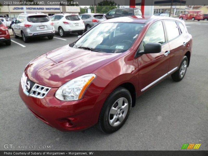 Cayenne Red / Black 2013 Nissan Rogue S AWD