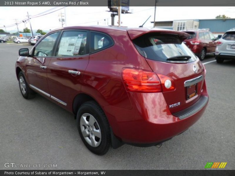 Cayenne Red / Black 2013 Nissan Rogue S AWD