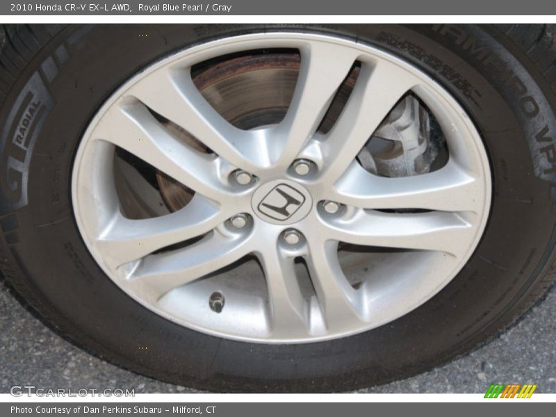 Royal Blue Pearl / Gray 2010 Honda CR-V EX-L AWD