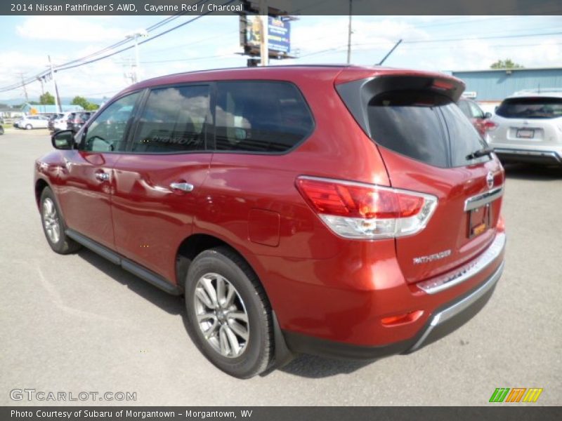 Cayenne Red / Charcoal 2014 Nissan Pathfinder S AWD