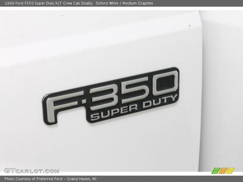 Oxford White / Medium Graphite 1999 Ford F350 Super Duty XLT Crew Cab Dually