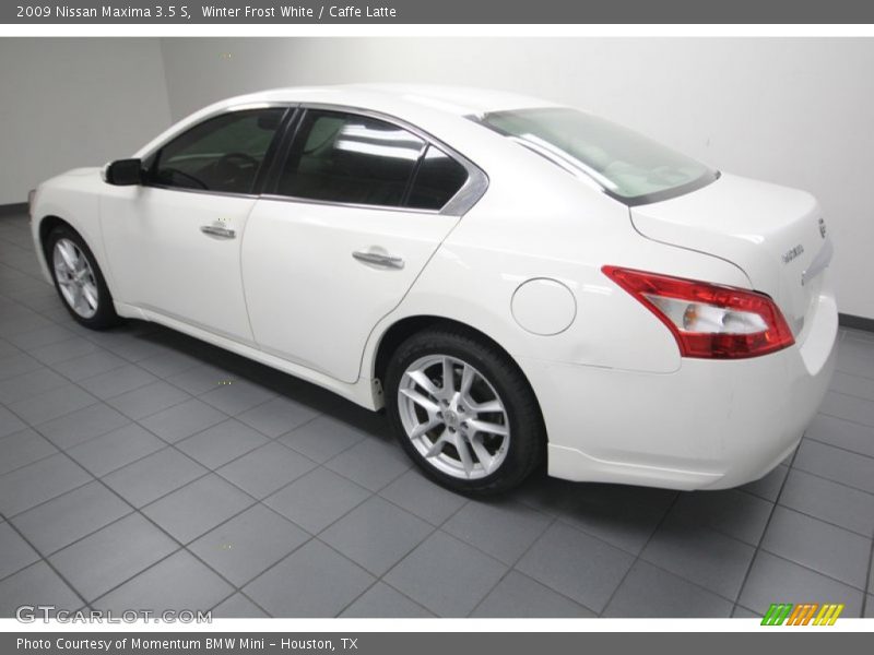 Winter Frost White / Caffe Latte 2009 Nissan Maxima 3.5 S