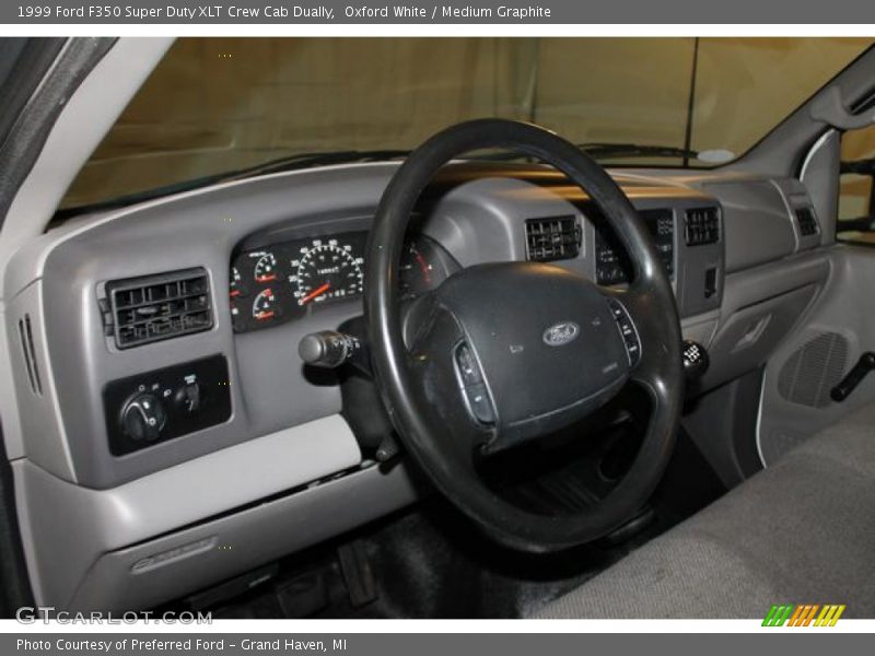 Oxford White / Medium Graphite 1999 Ford F350 Super Duty XLT Crew Cab Dually
