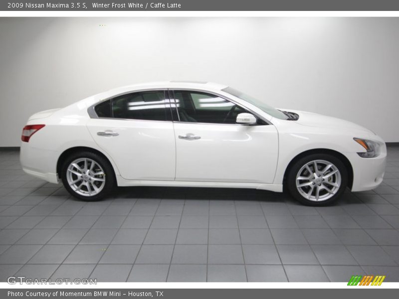 Winter Frost White / Caffe Latte 2009 Nissan Maxima 3.5 S