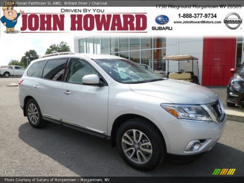 Brilliant Silver / Charcoal 2014 Nissan Pathfinder SL AWD