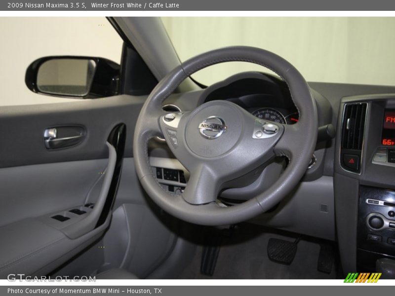 Winter Frost White / Caffe Latte 2009 Nissan Maxima 3.5 S