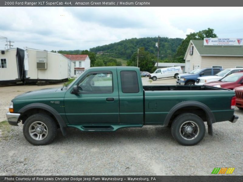 Amazon Green Metallic / Medium Graphite 2000 Ford Ranger XLT SuperCab 4x4