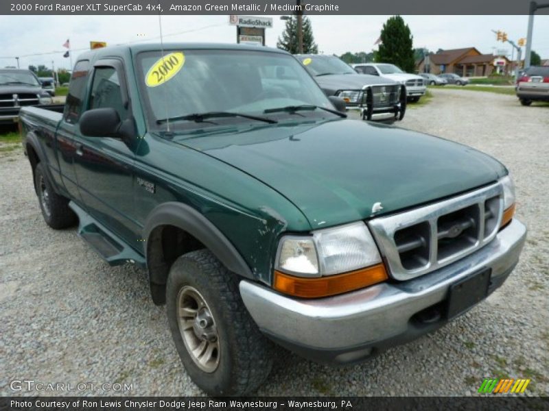Amazon Green Metallic / Medium Graphite 2000 Ford Ranger XLT SuperCab 4x4