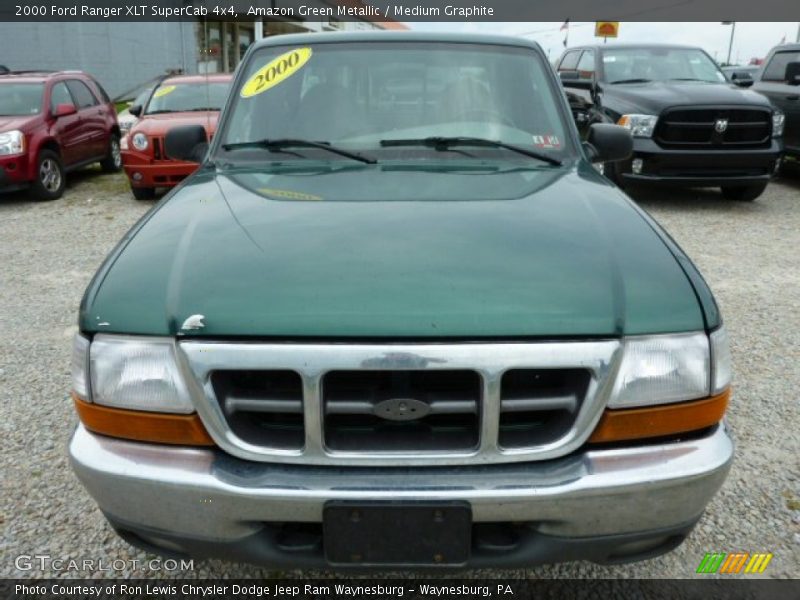 Amazon Green Metallic / Medium Graphite 2000 Ford Ranger XLT SuperCab 4x4