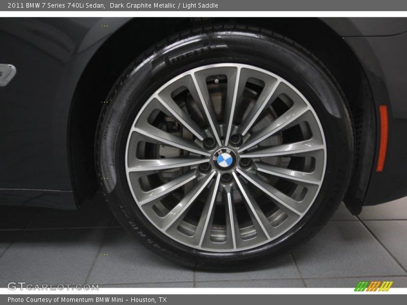 Dark Graphite Metallic / Light Saddle 2011 BMW 7 Series 740Li Sedan