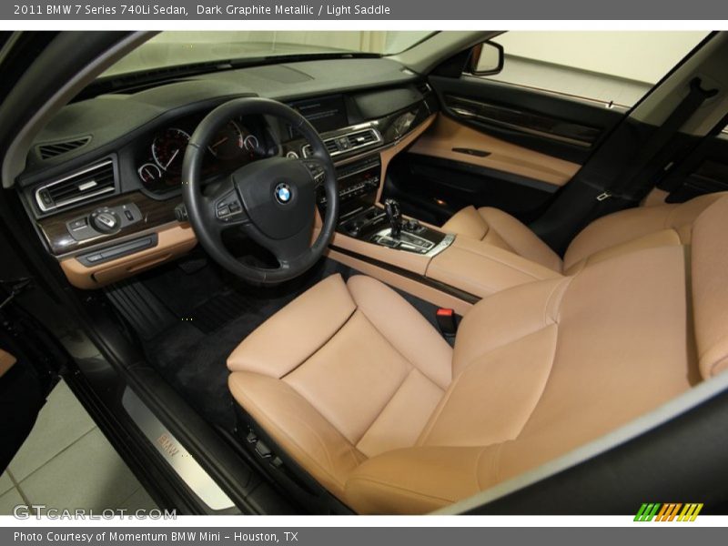 Dark Graphite Metallic / Light Saddle 2011 BMW 7 Series 740Li Sedan