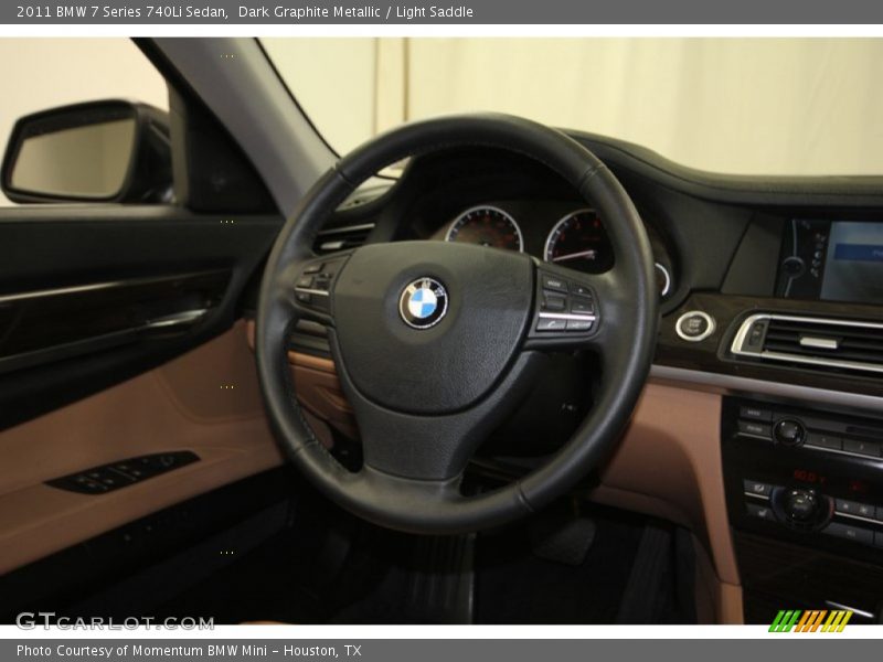 Dark Graphite Metallic / Light Saddle 2011 BMW 7 Series 740Li Sedan