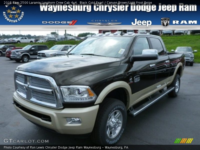 Black Gold Pearl / Canyon Brown/Light Frost Beige 2013 Ram 2500 Laramie Longhorn Crew Cab 4x4