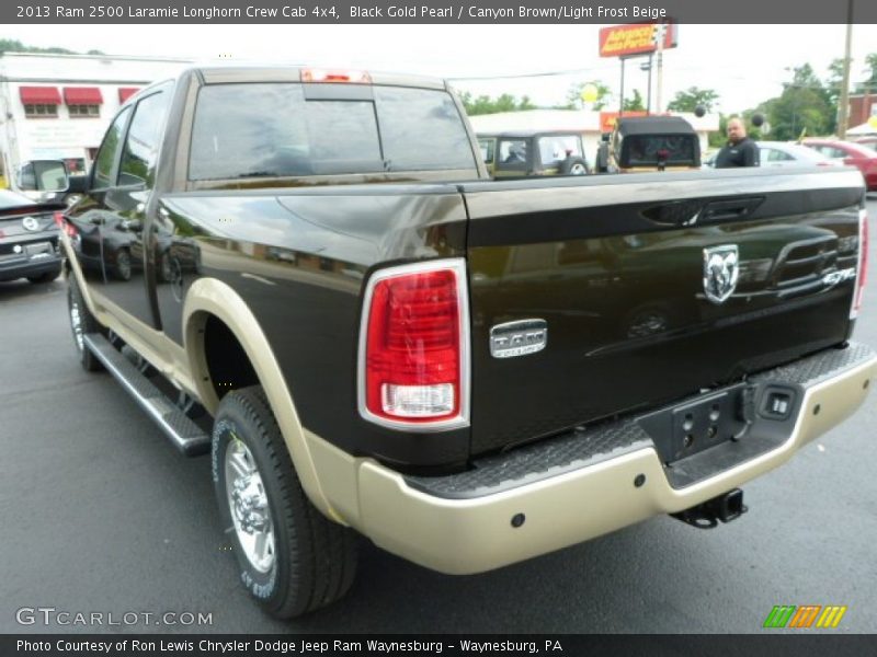 Black Gold Pearl / Canyon Brown/Light Frost Beige 2013 Ram 2500 Laramie Longhorn Crew Cab 4x4