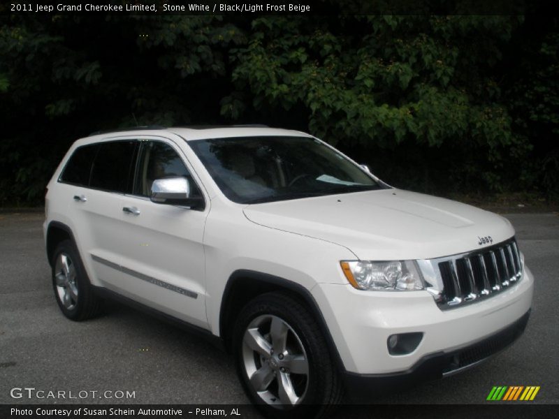 Stone White / Black/Light Frost Beige 2011 Jeep Grand Cherokee Limited