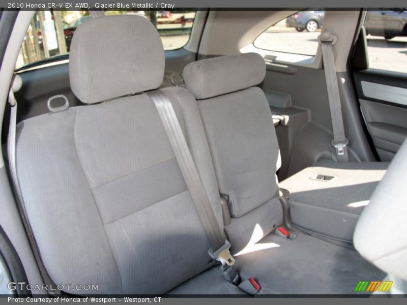 Glacier Blue Metallic / Gray 2010 Honda CR-V EX AWD