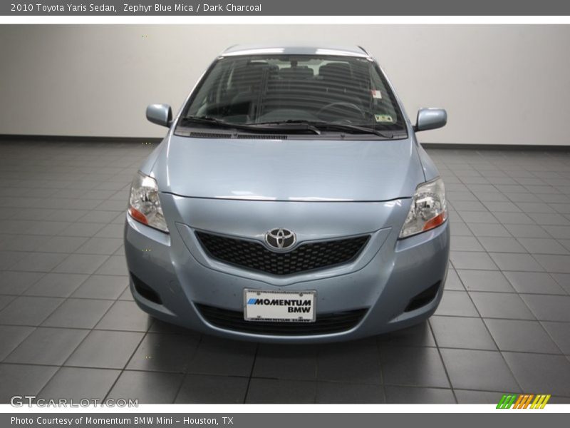 Zephyr Blue Mica / Dark Charcoal 2010 Toyota Yaris Sedan