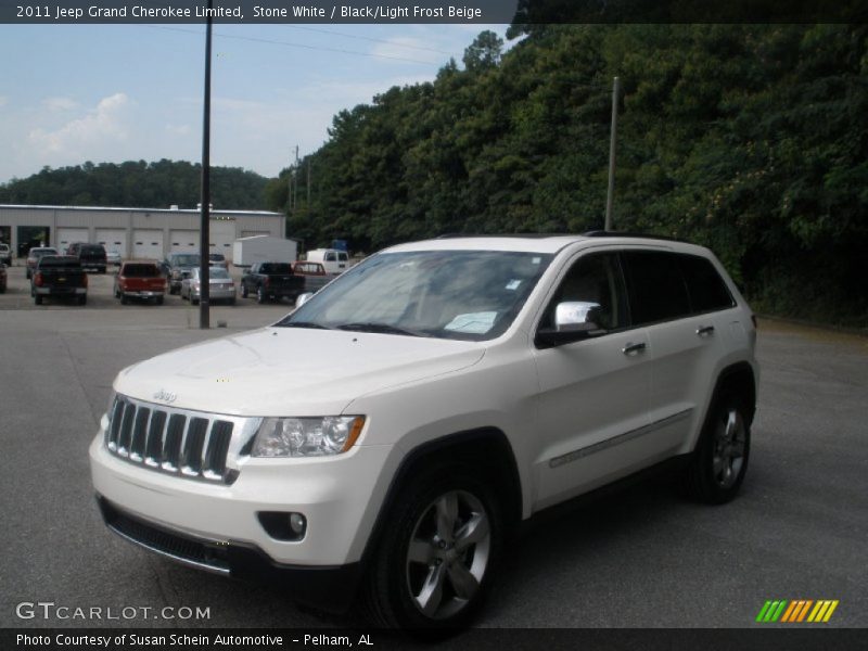 Stone White / Black/Light Frost Beige 2011 Jeep Grand Cherokee Limited