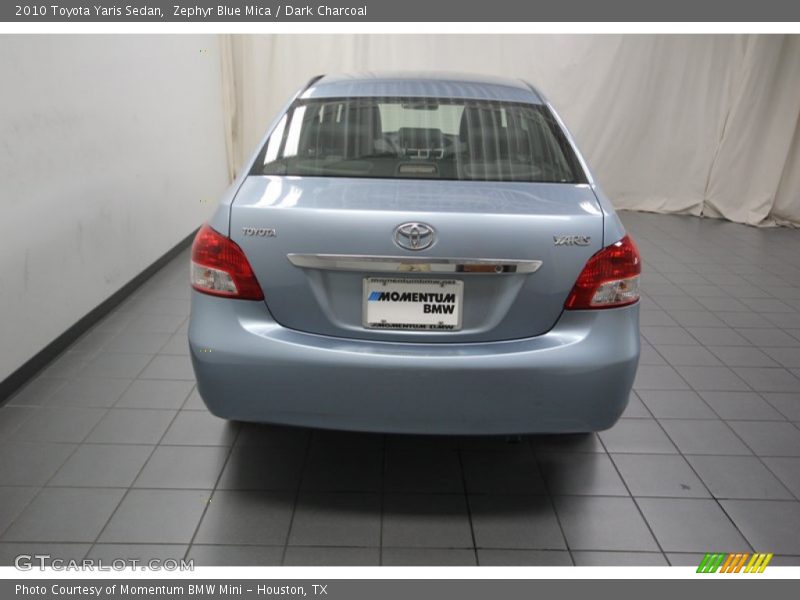 Zephyr Blue Mica / Dark Charcoal 2010 Toyota Yaris Sedan