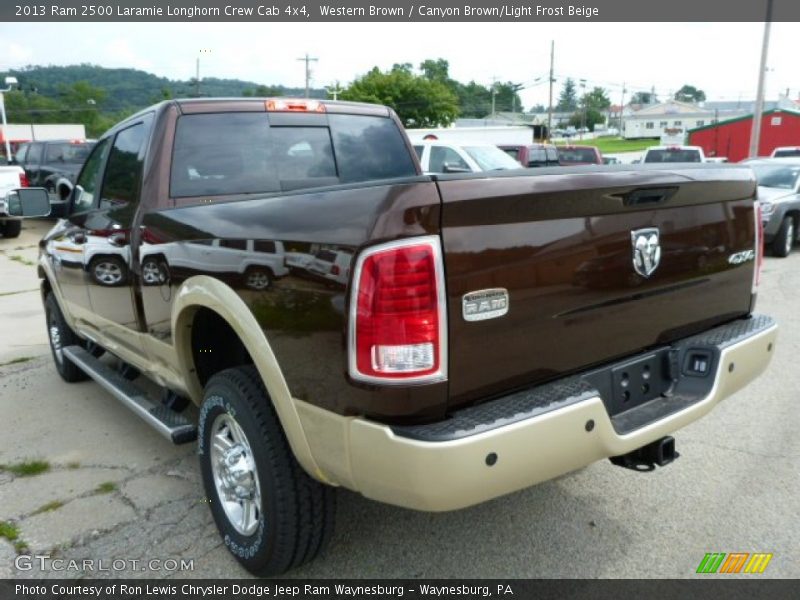 Western Brown / Canyon Brown/Light Frost Beige 2013 Ram 2500 Laramie Longhorn Crew Cab 4x4