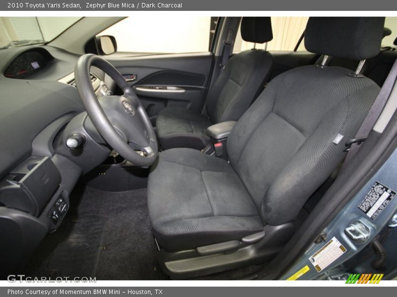 Zephyr Blue Mica / Dark Charcoal 2010 Toyota Yaris Sedan