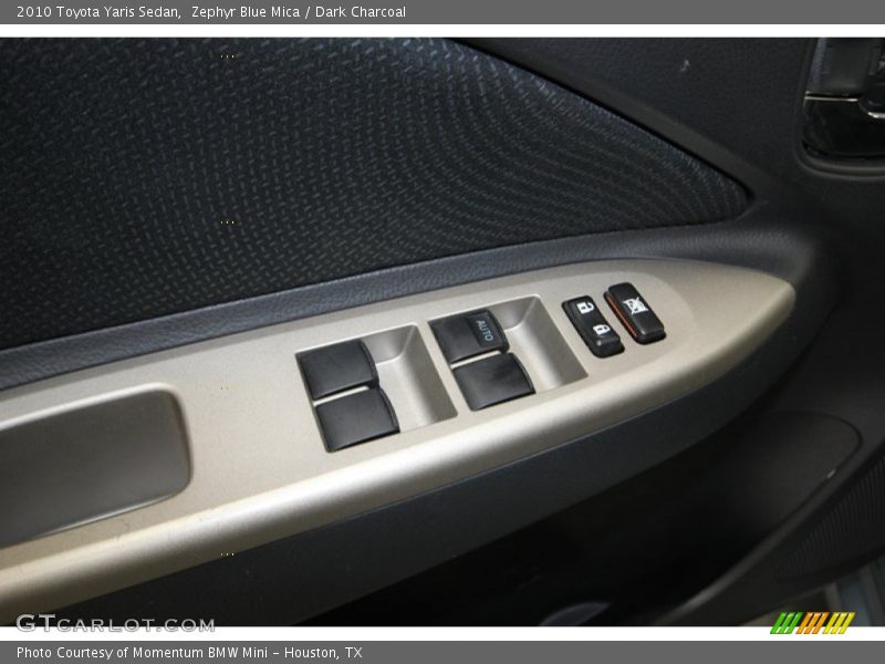 Zephyr Blue Mica / Dark Charcoal 2010 Toyota Yaris Sedan