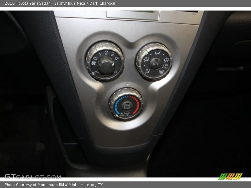 Zephyr Blue Mica / Dark Charcoal 2010 Toyota Yaris Sedan