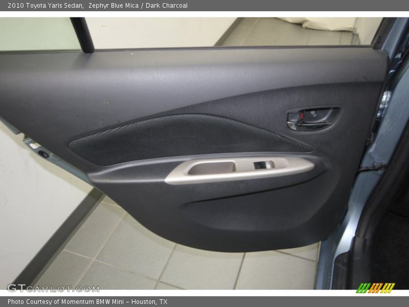 Zephyr Blue Mica / Dark Charcoal 2010 Toyota Yaris Sedan