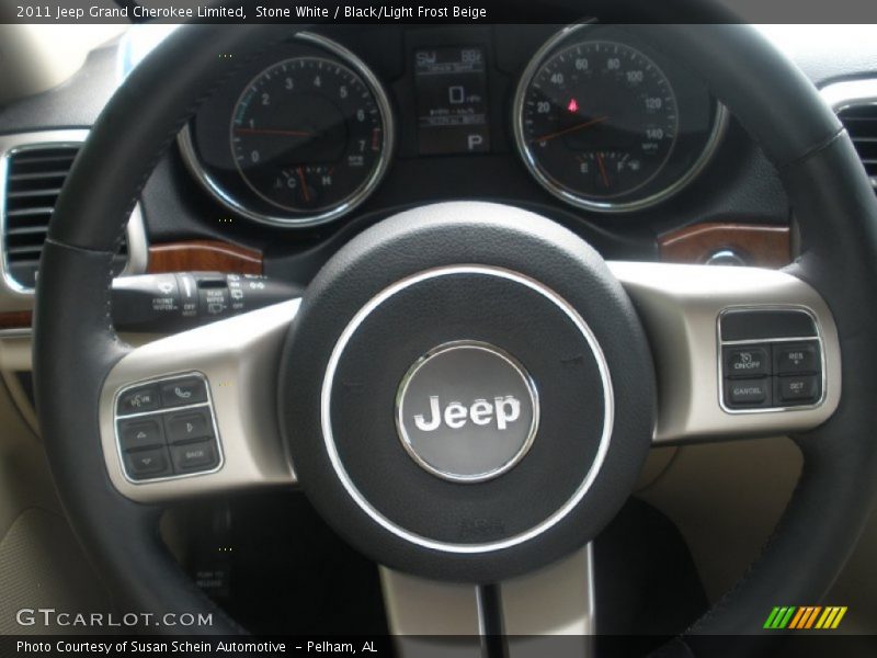 Stone White / Black/Light Frost Beige 2011 Jeep Grand Cherokee Limited