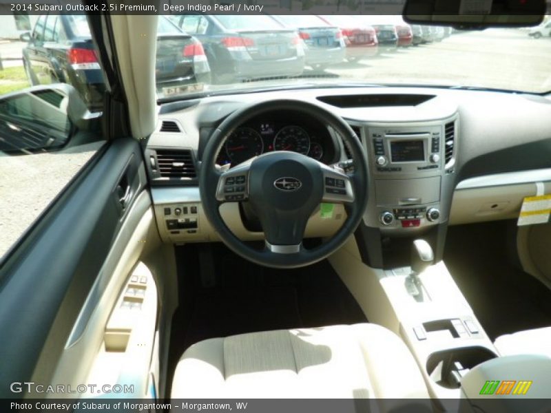 Deep Indigo Pearl / Ivory 2014 Subaru Outback 2.5i Premium