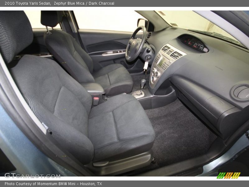 Zephyr Blue Mica / Dark Charcoal 2010 Toyota Yaris Sedan