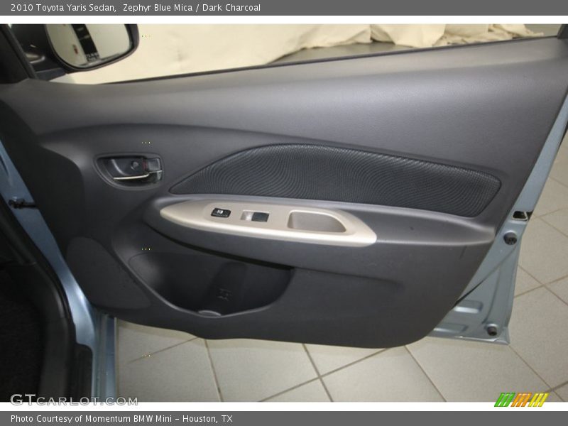 Zephyr Blue Mica / Dark Charcoal 2010 Toyota Yaris Sedan