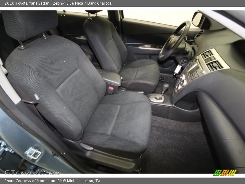 Zephyr Blue Mica / Dark Charcoal 2010 Toyota Yaris Sedan