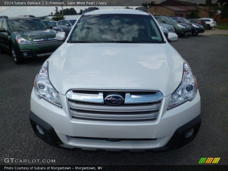 Satin White Pearl / Ivory 2014 Subaru Outback 2.5i Premium