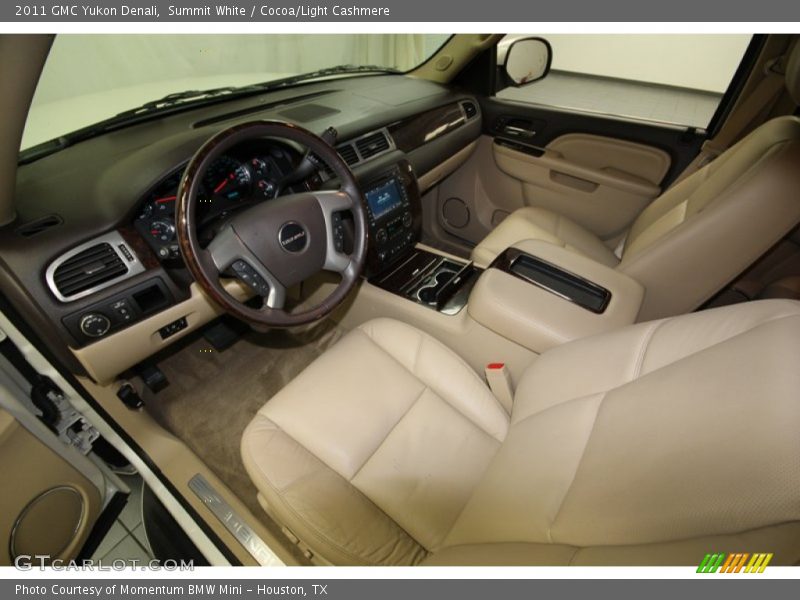 Summit White / Cocoa/Light Cashmere 2011 GMC Yukon Denali