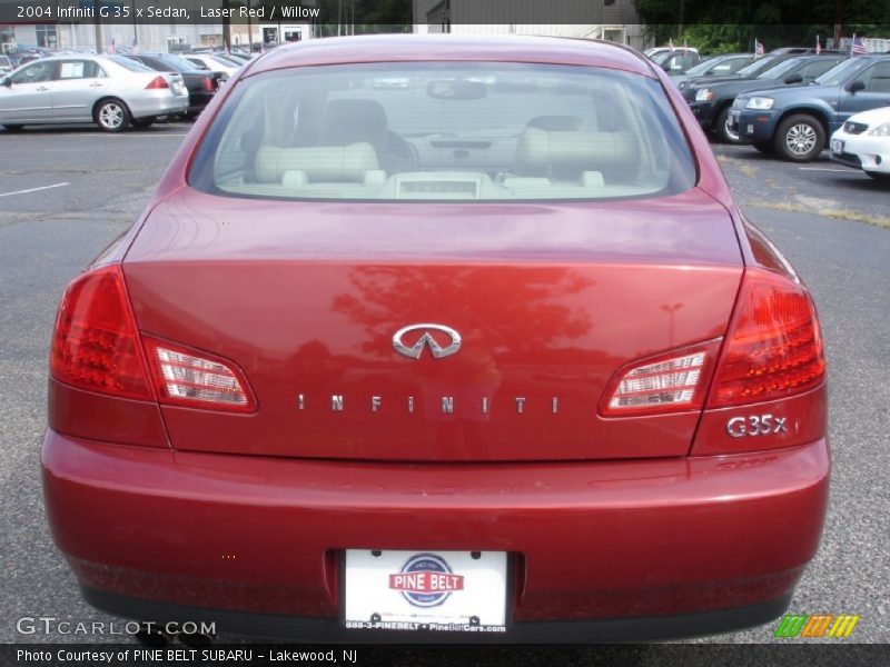 Laser Red / Willow 2004 Infiniti G 35 x Sedan
