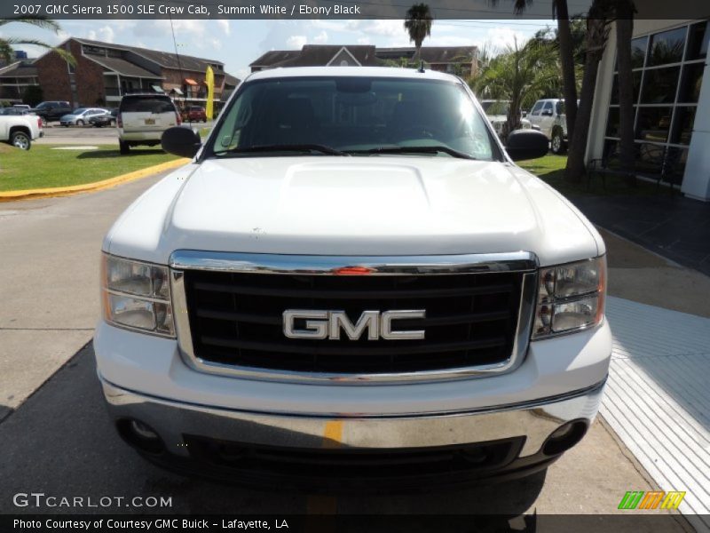 Summit White / Ebony Black 2007 GMC Sierra 1500 SLE Crew Cab