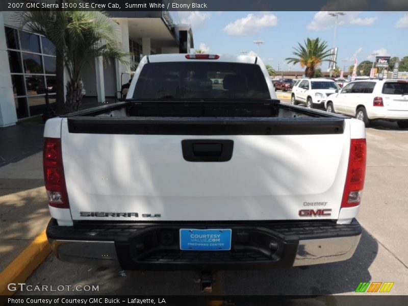 Summit White / Ebony Black 2007 GMC Sierra 1500 SLE Crew Cab