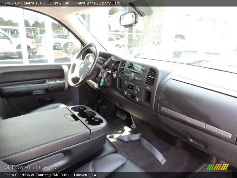 Summit White / Ebony Black 2007 GMC Sierra 1500 SLE Crew Cab