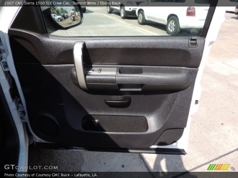 Summit White / Ebony Black 2007 GMC Sierra 1500 SLE Crew Cab