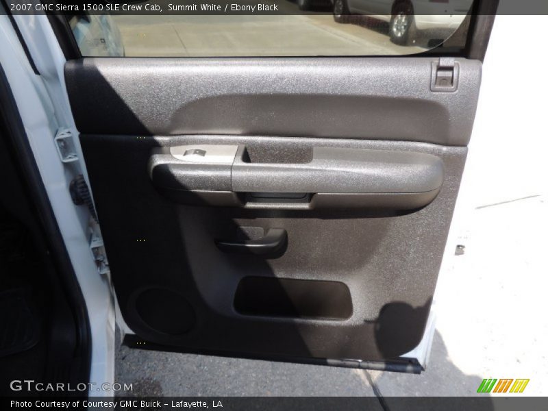 Summit White / Ebony Black 2007 GMC Sierra 1500 SLE Crew Cab