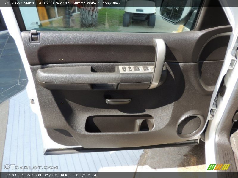 Summit White / Ebony Black 2007 GMC Sierra 1500 SLE Crew Cab