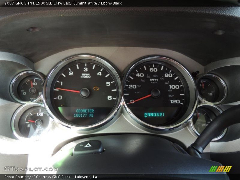 Summit White / Ebony Black 2007 GMC Sierra 1500 SLE Crew Cab