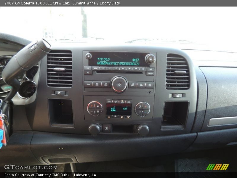 Summit White / Ebony Black 2007 GMC Sierra 1500 SLE Crew Cab