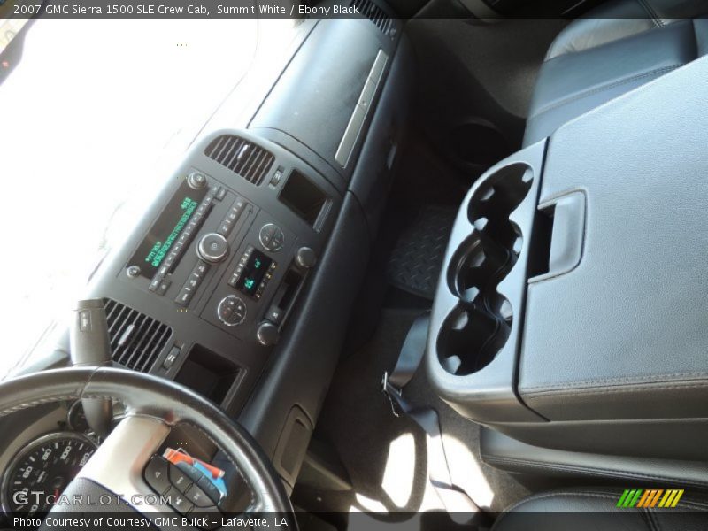 Summit White / Ebony Black 2007 GMC Sierra 1500 SLE Crew Cab